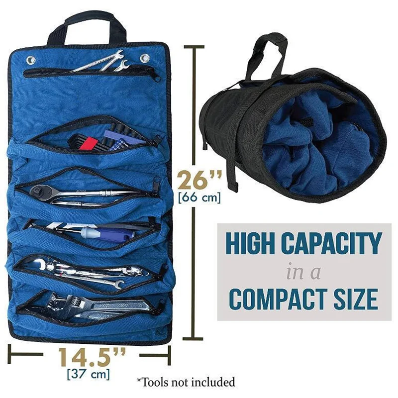 Custom Portable Canvas Rolling Tools Tote Bag Carrier for private label bag manufacturing